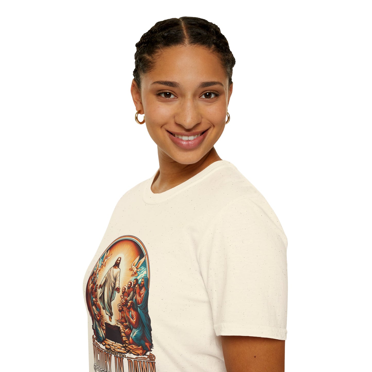 He Is Risen Matthew 28:6 T-Shirt — Easter Christian Faith Tee