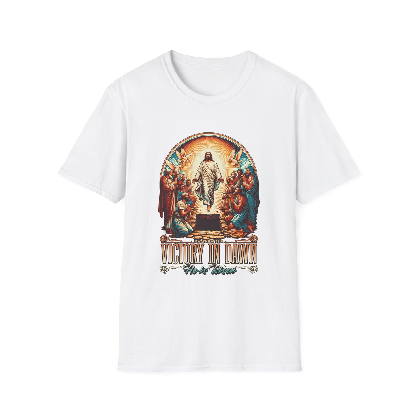 He Is Risen Matthew 28:6 T-Shirt — Easter Christian Faith Tee