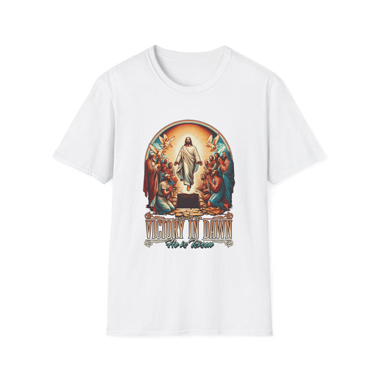 He Is Risen Matthew 28:6 T-Shirt — Easter Christian Faith Tee