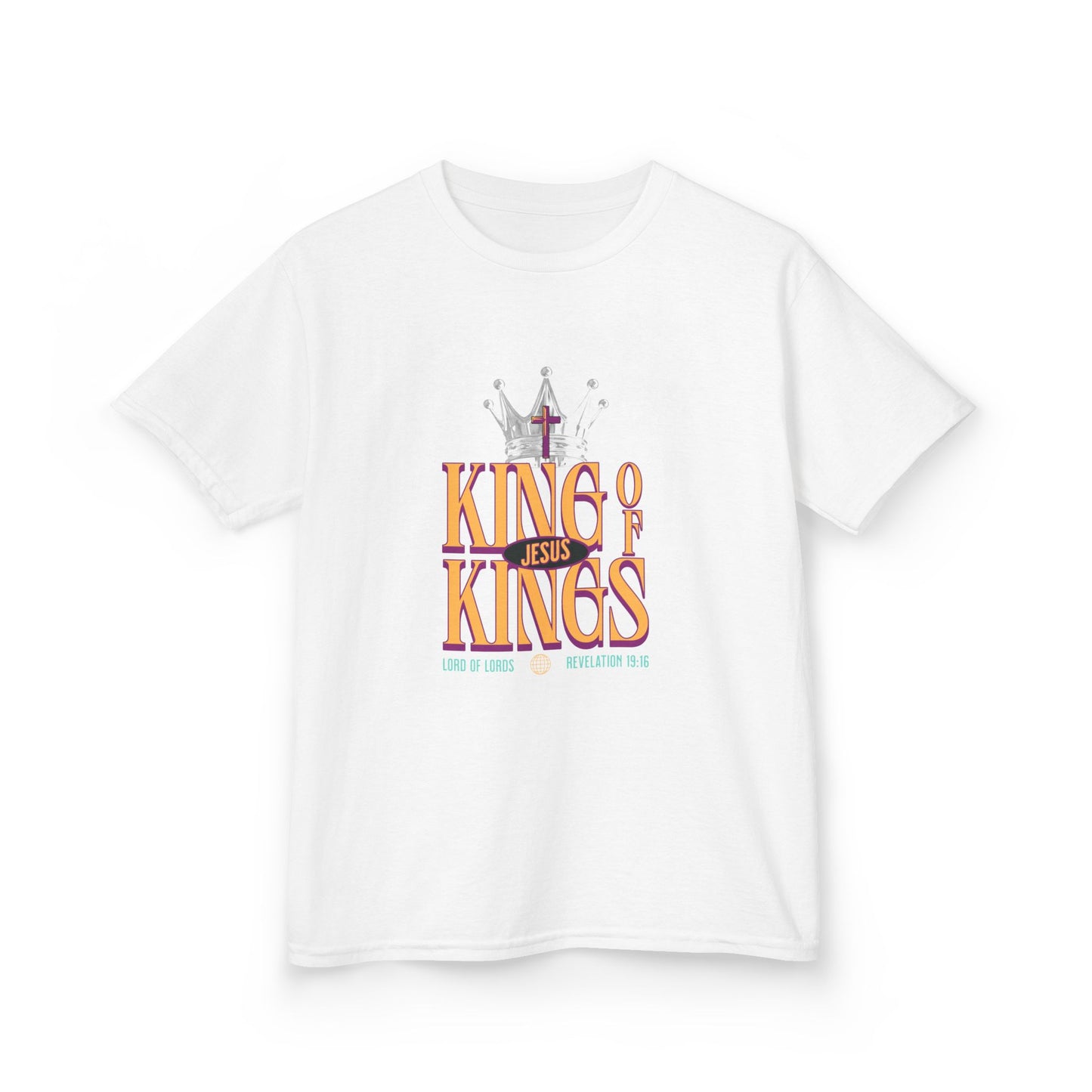 Jesus King of Kings Kids T-Shirt — Faith-Based Christian Tee for Children