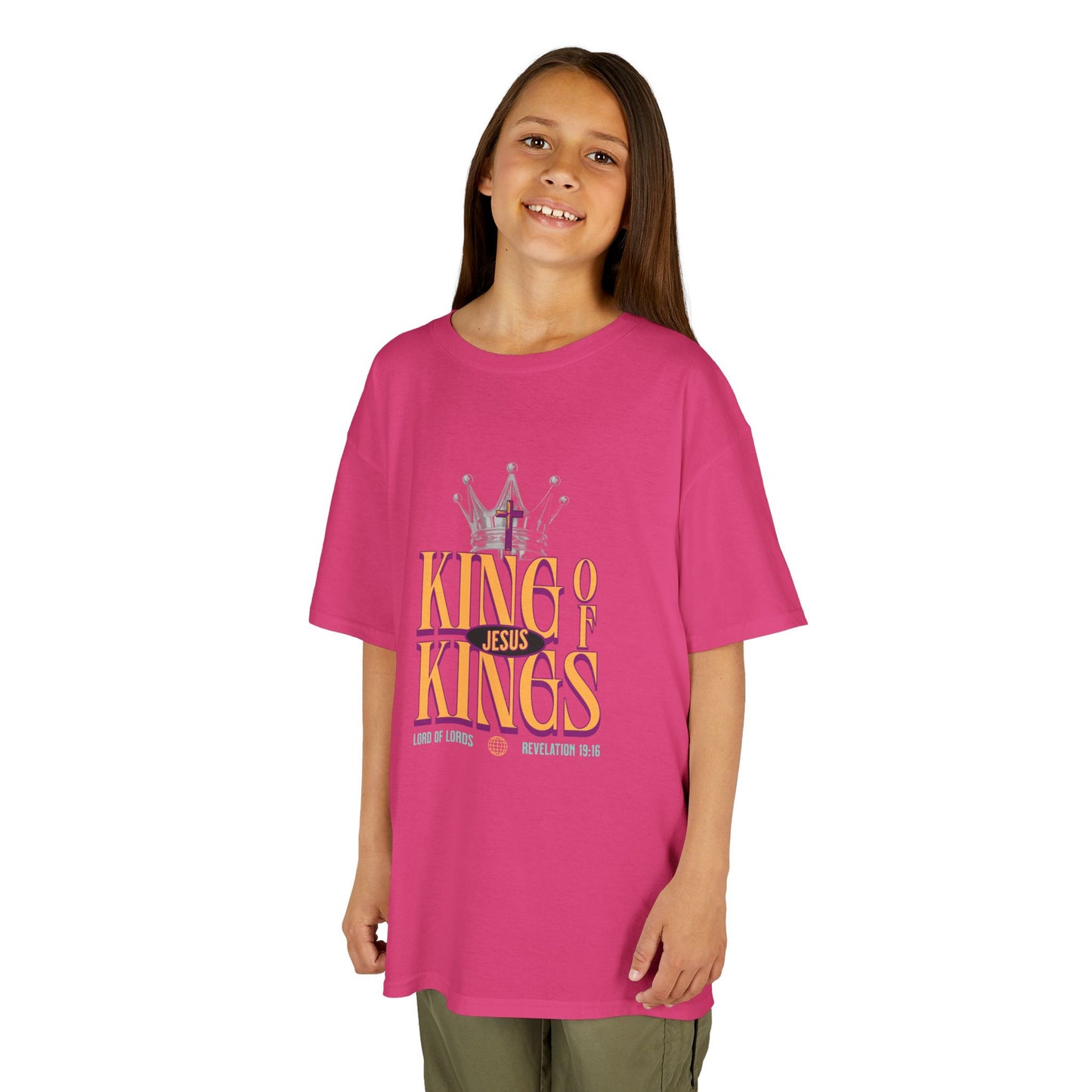 Jesus King of Kings Kids T-Shirt — Faith-Based Christian Tee for Children