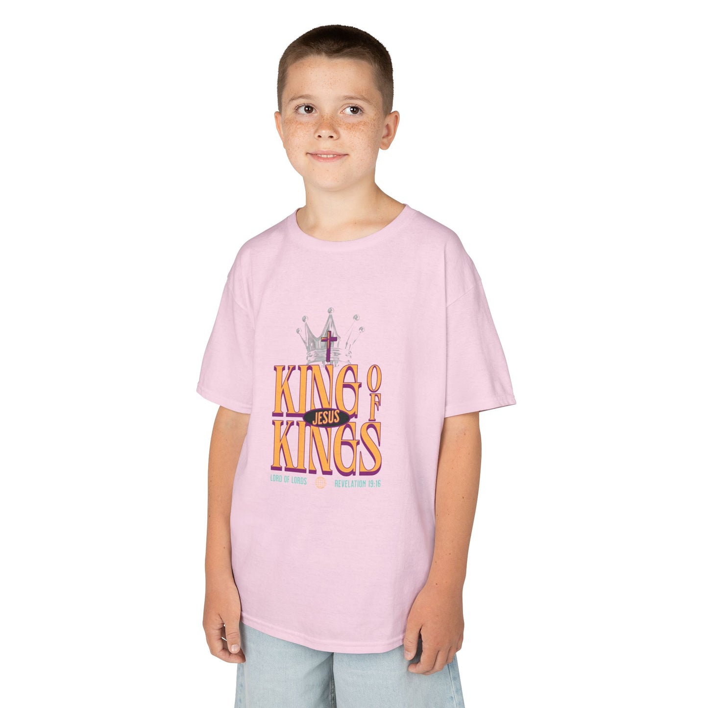Jesus King of Kings Kids T-Shirt — Faith-Based Christian Tee for Children