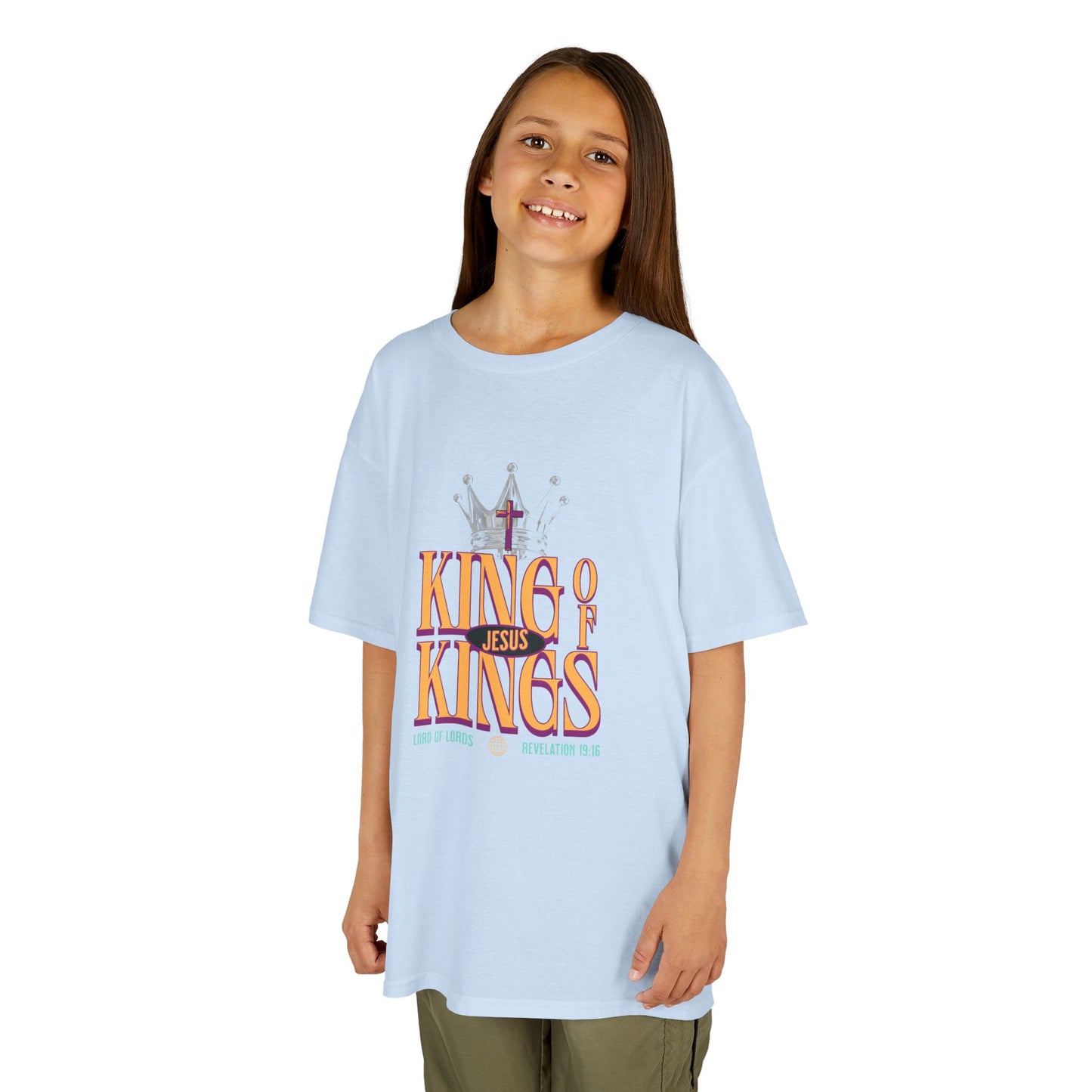 Jesus King of Kings Kids T-Shirt — Faith-Based Christian Tee for Children