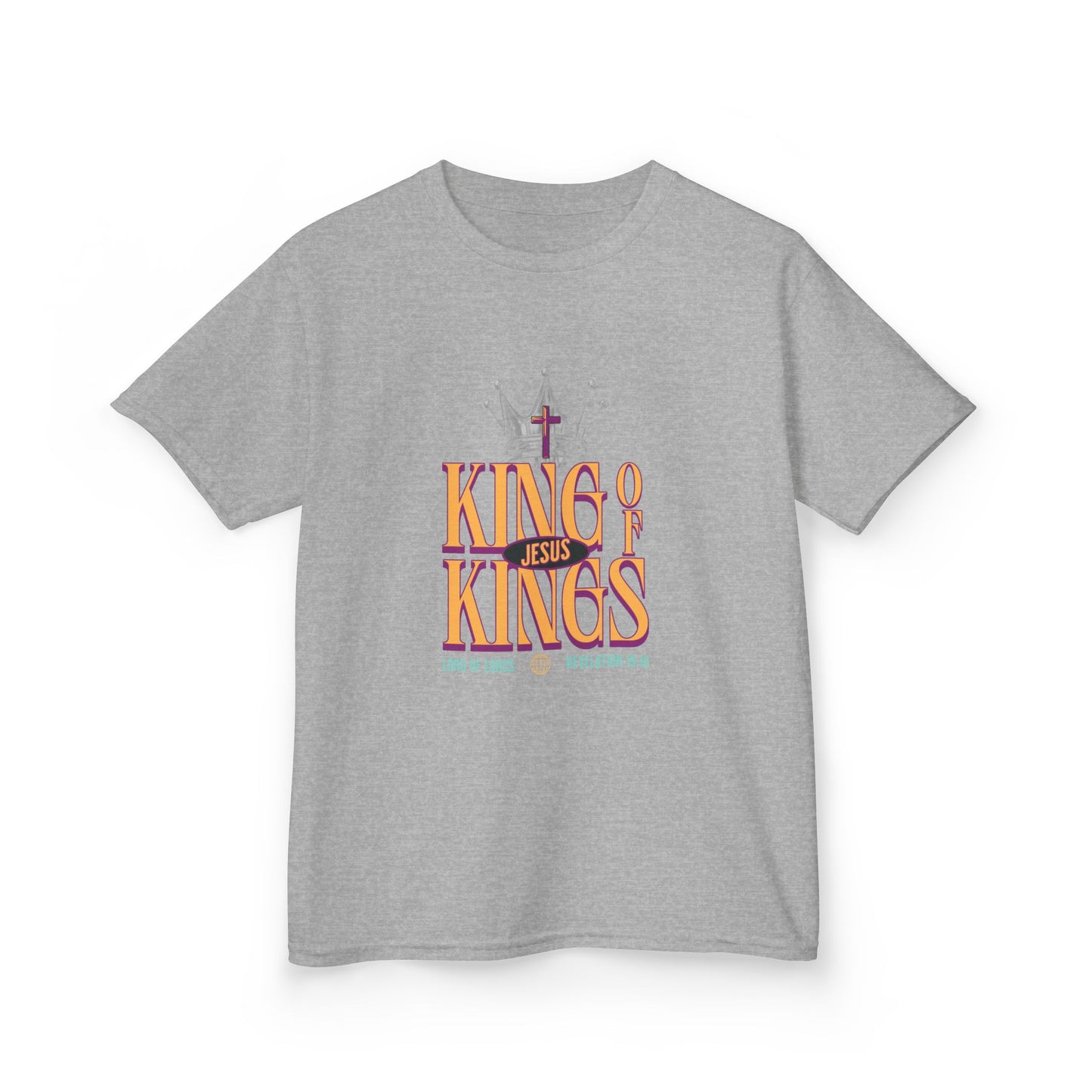 Jesus King of Kings Kids T-Shirt — Faith-Based Christian Tee for Children