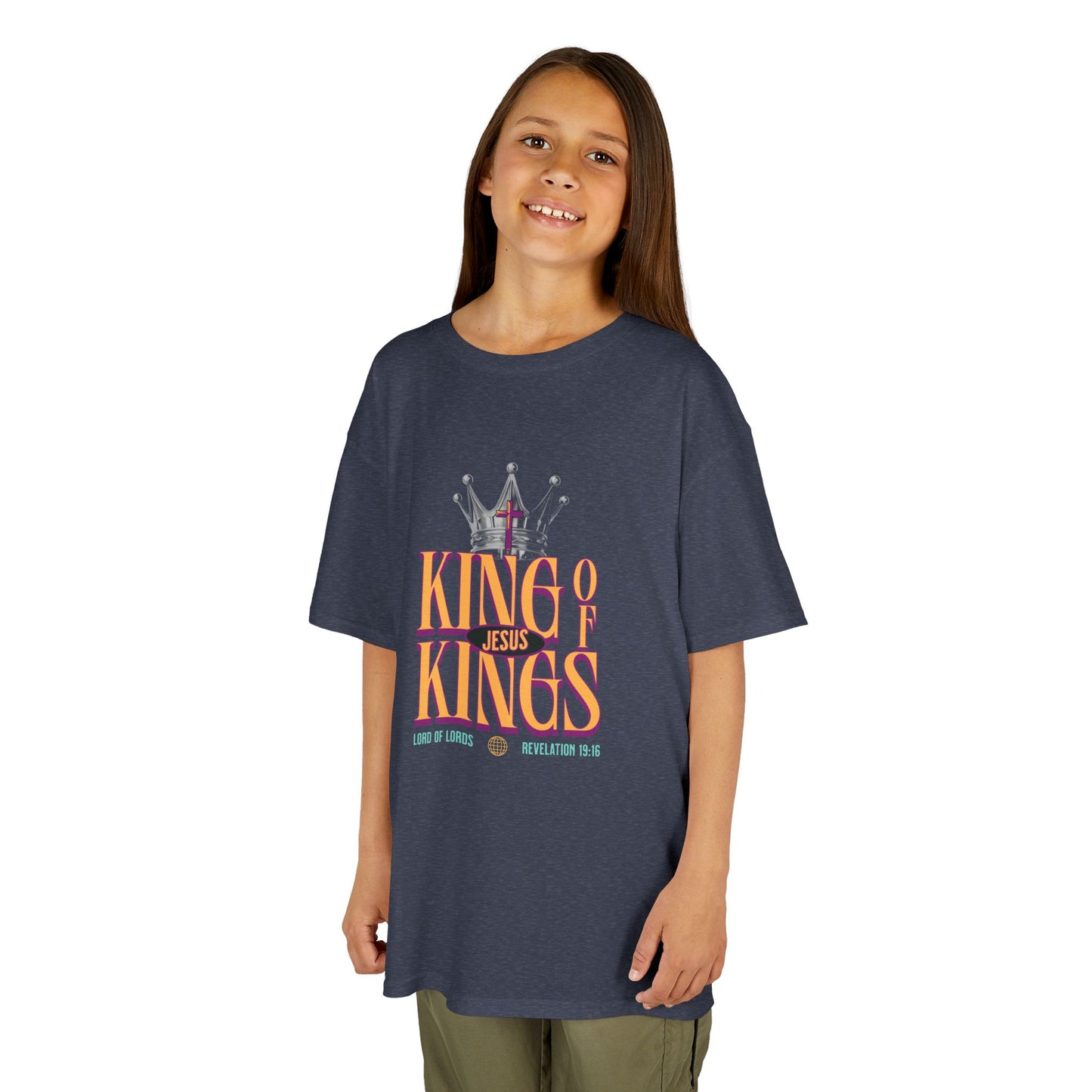 Jesus King of Kings Kids T-Shirt — Faith-Based Christian Tee for Children