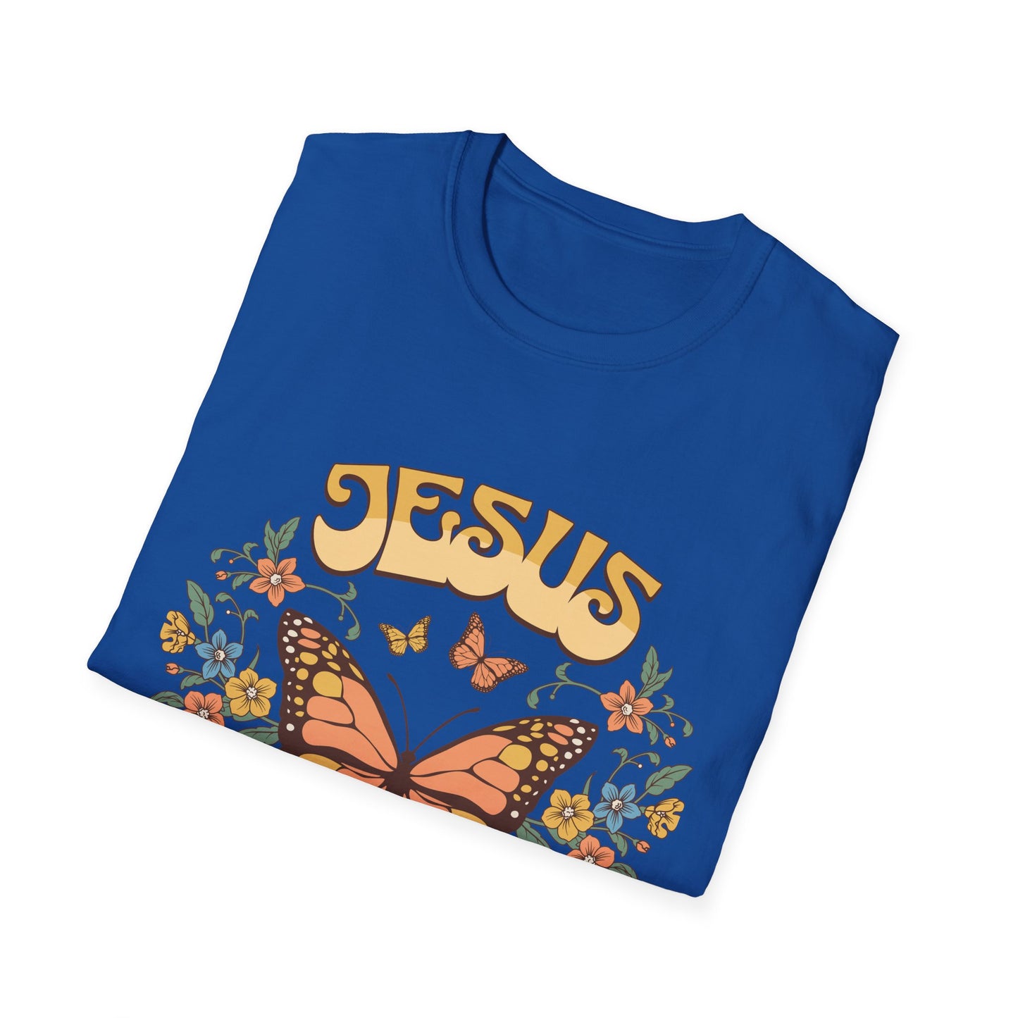 Jesus Butterfly T-Shirt — "Jesus: The Way The Truth The Life" Floral Christian Tee
