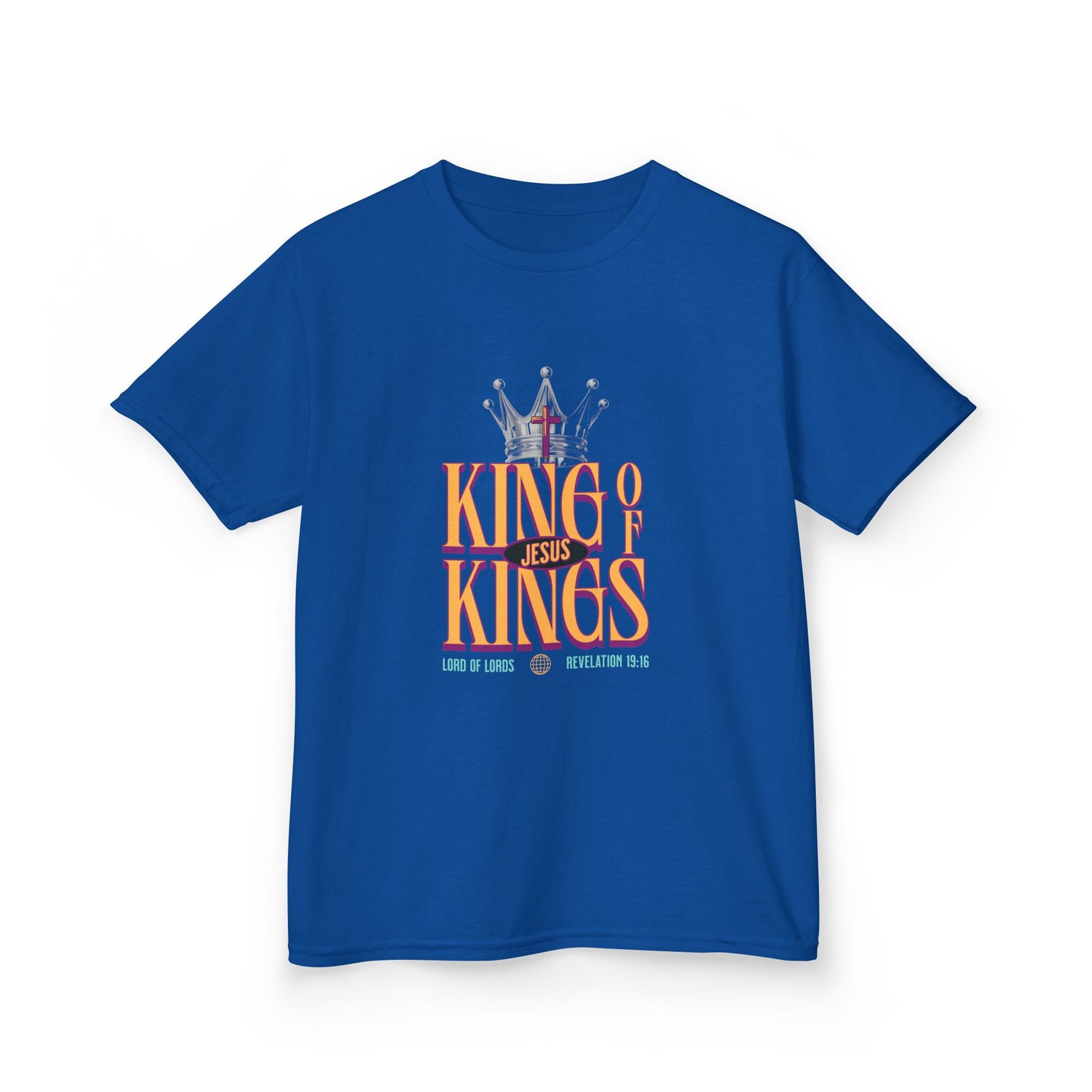 Jesus King of Kings Kids T-Shirt — Faith-Based Christian Tee for Children