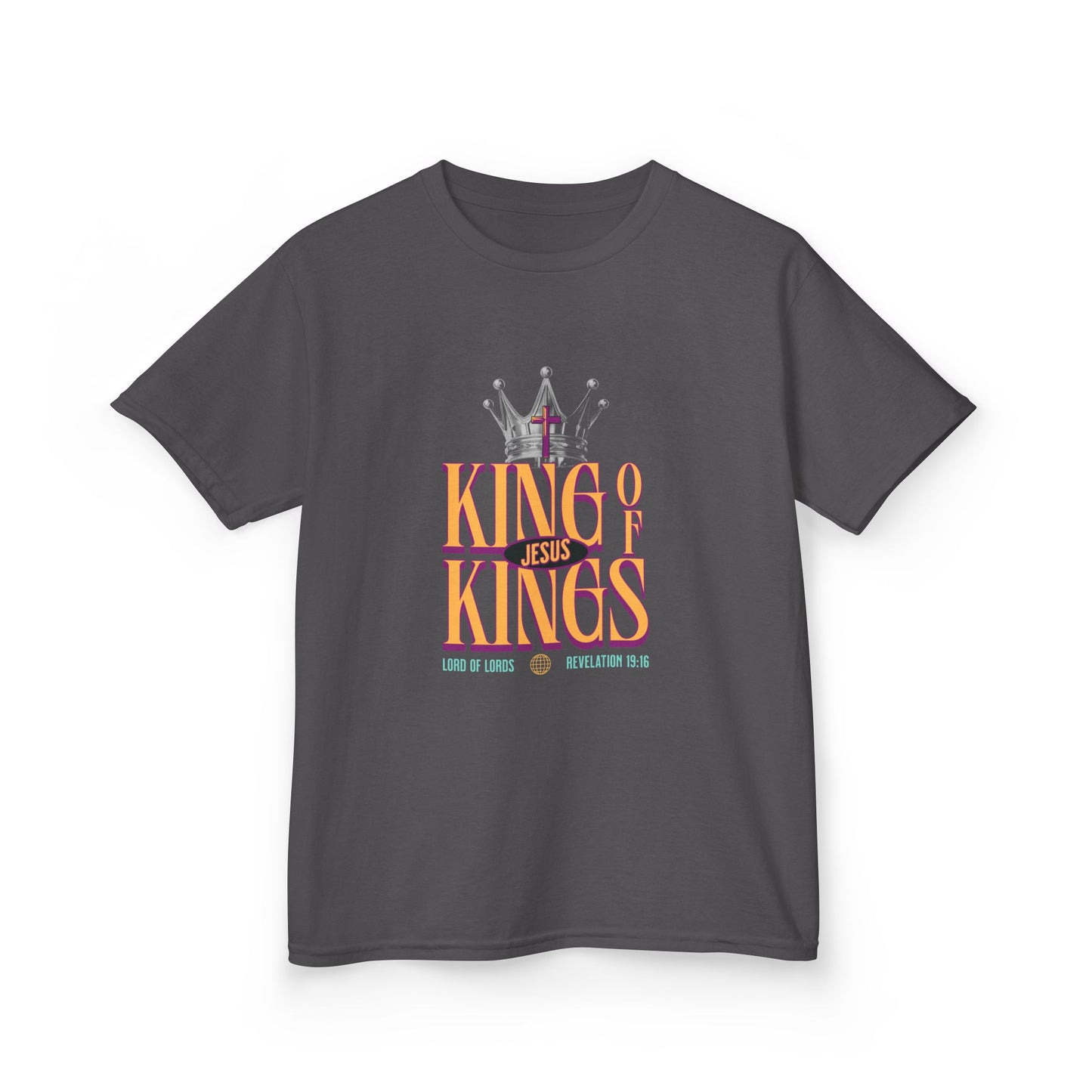 Jesus King of Kings Kids T-Shirt — Faith-Based Christian Tee for Children