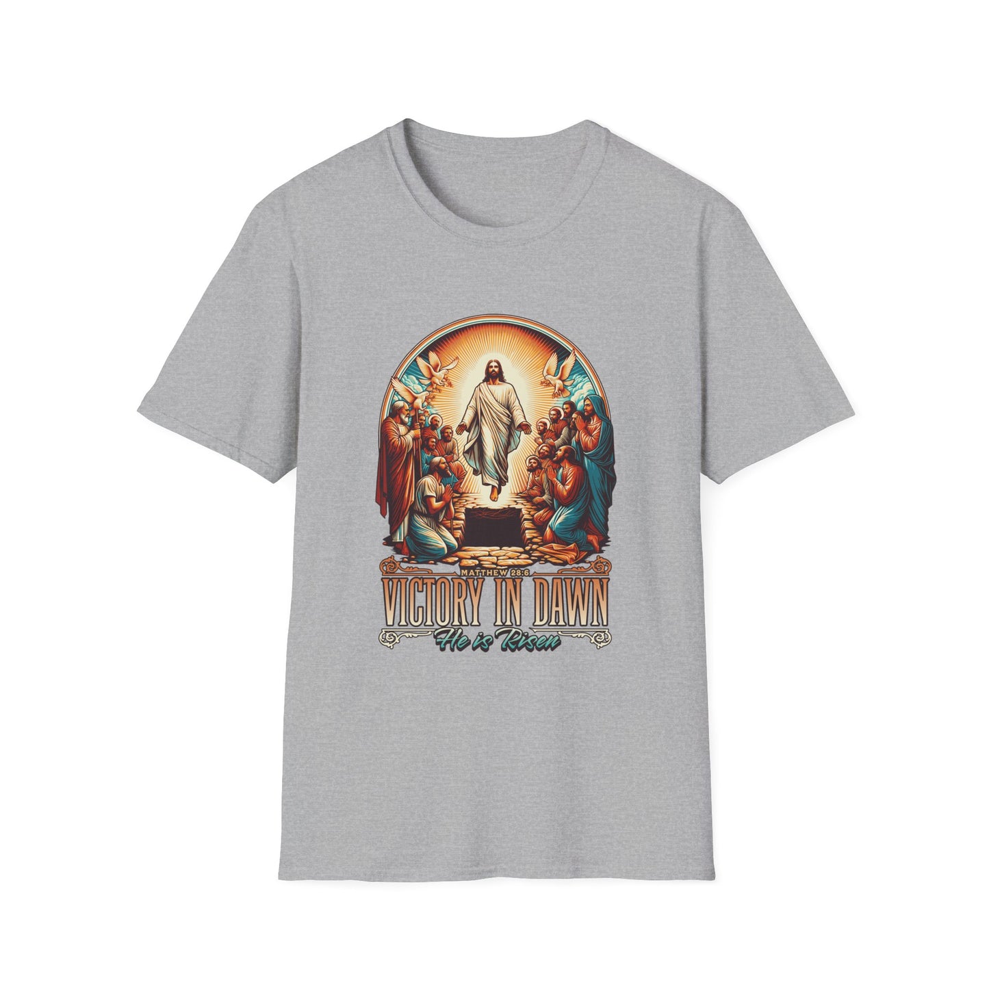 He Is Risen Matthew 28:6 T-Shirt — Easter Christian Faith Tee