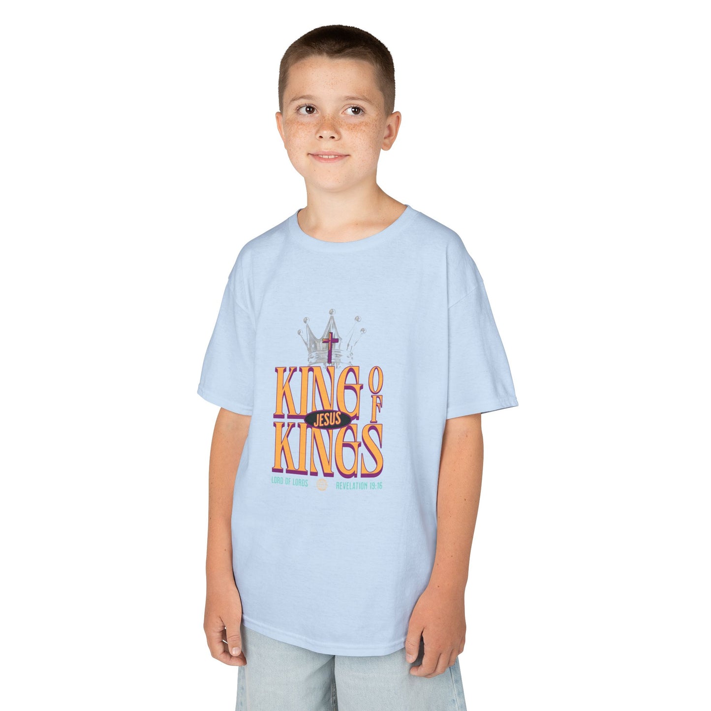 Jesus King of Kings Kids T-Shirt — Faith-Based Christian Tee for Children