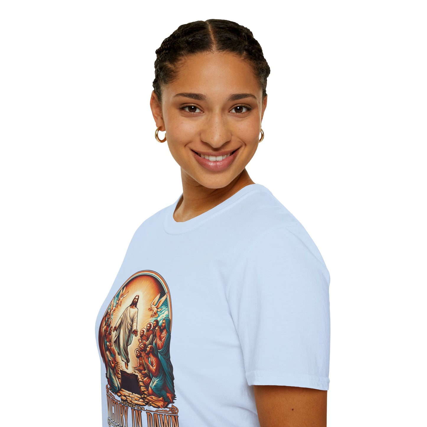 He Is Risen Matthew 28:6 T-Shirt — Easter Christian Faith Tee