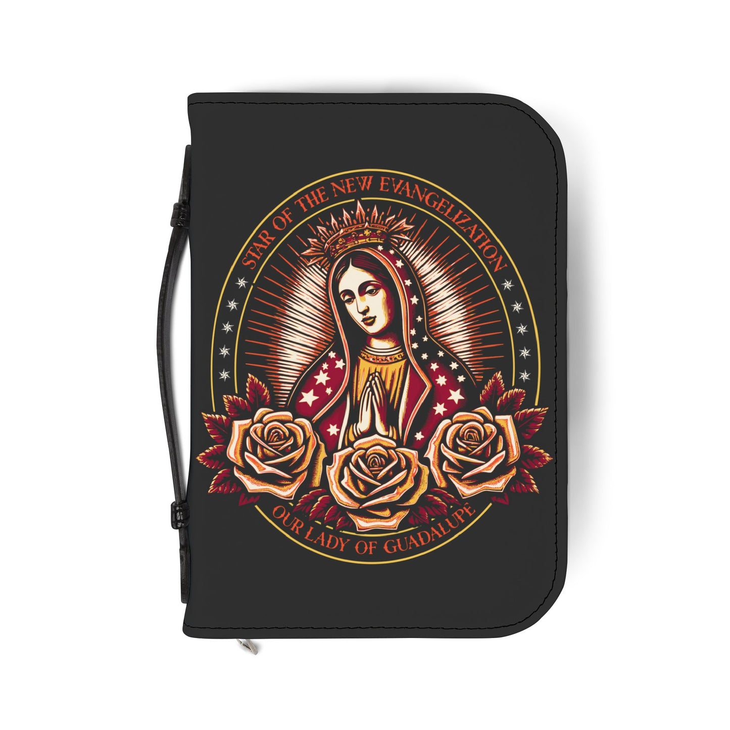 Our Lady of Guadalupe Bible Cover – Floral Prayer Zippered Case