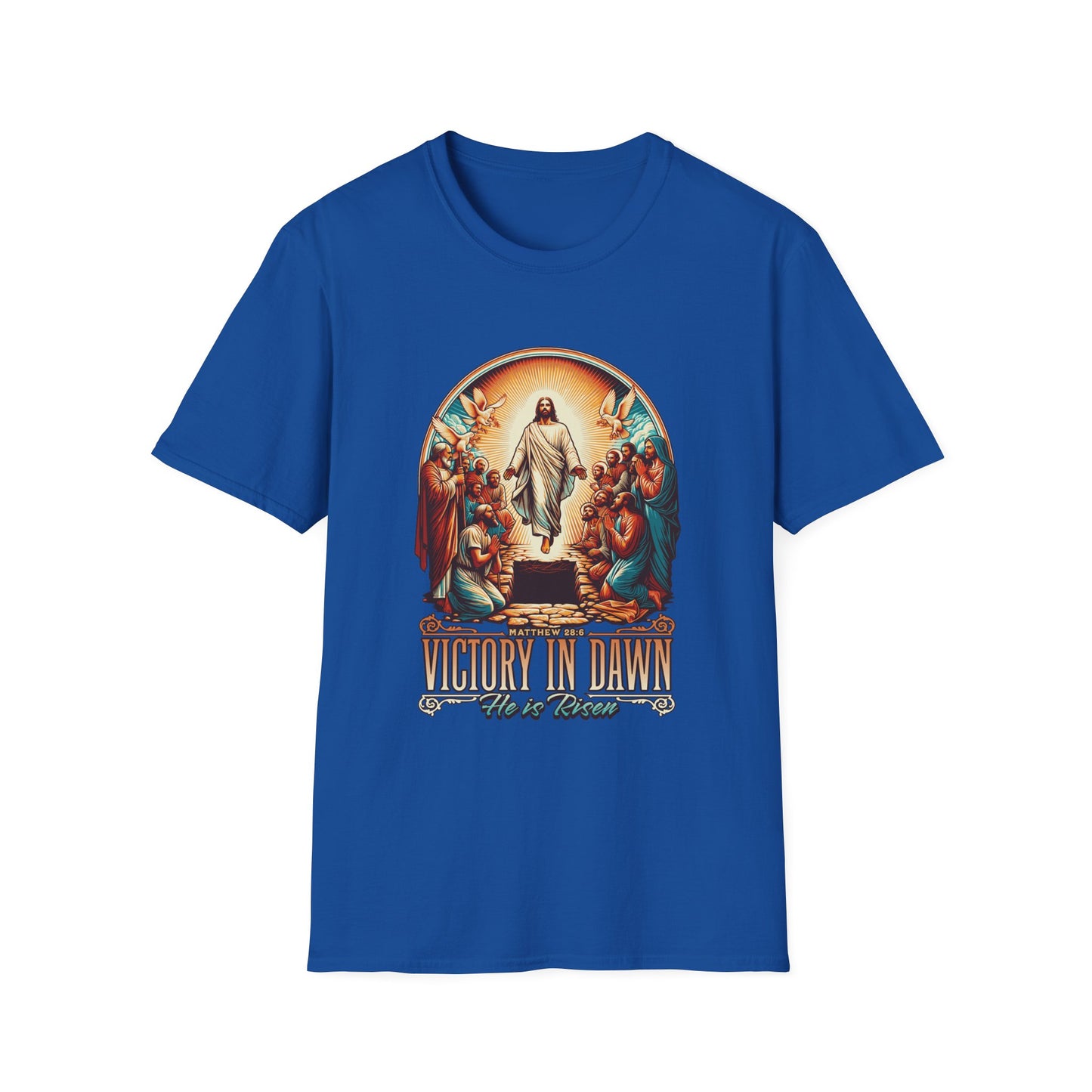 He Is Risen Matthew 28:6 T-Shirt — Easter Christian Faith Tee