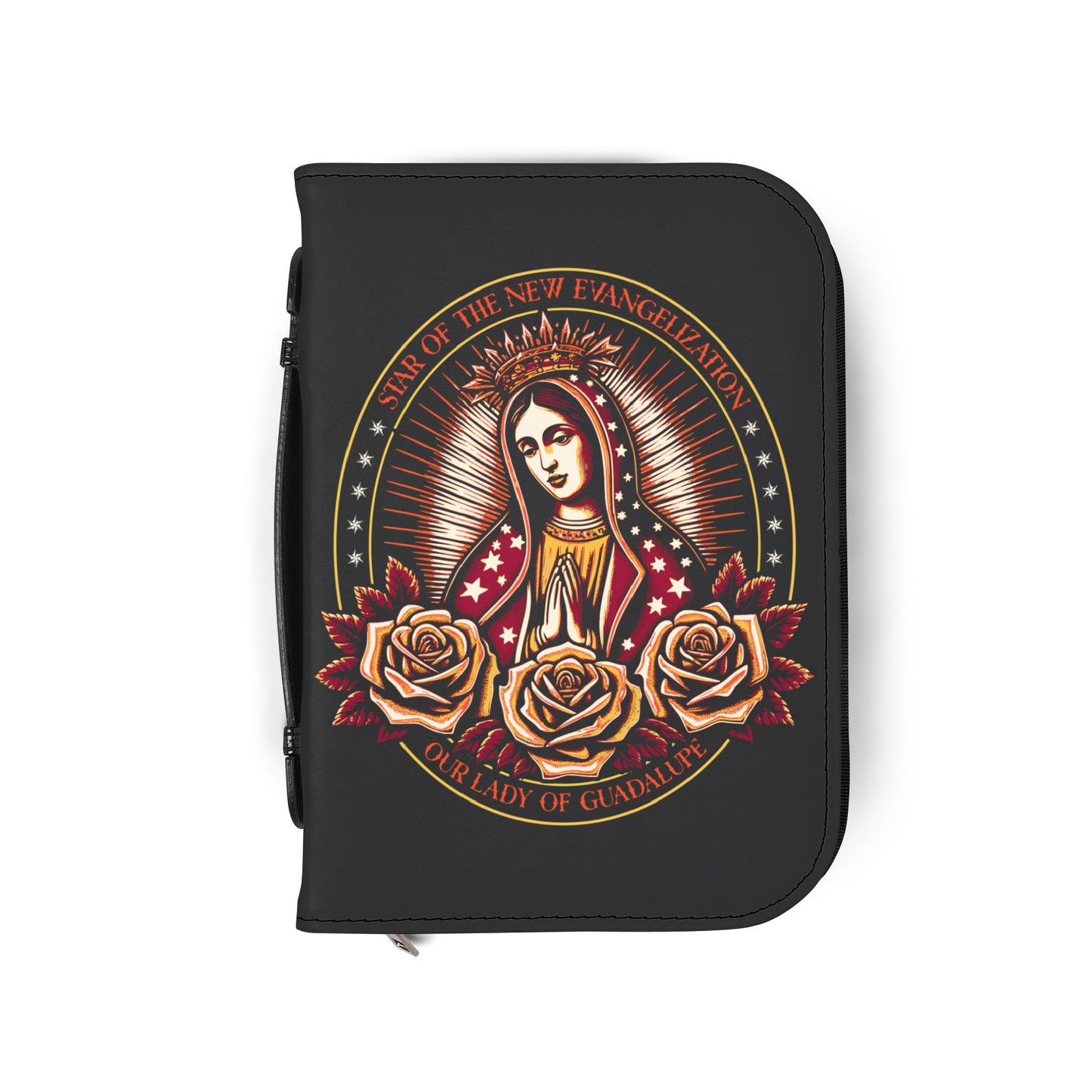 Our Lady of Guadalupe Bible Cover – Floral Prayer Zippered Case