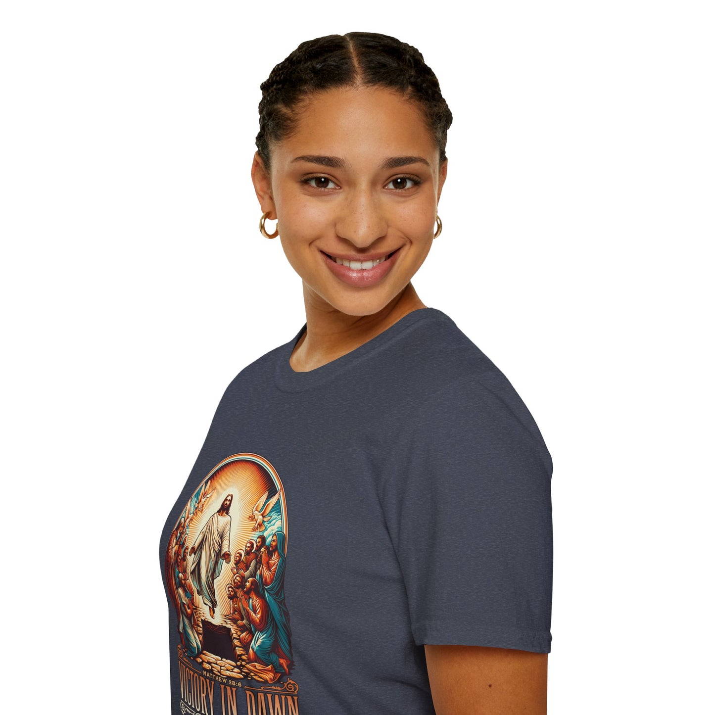 He Is Risen Matthew 28:6 T-Shirt — Easter Christian Faith Tee