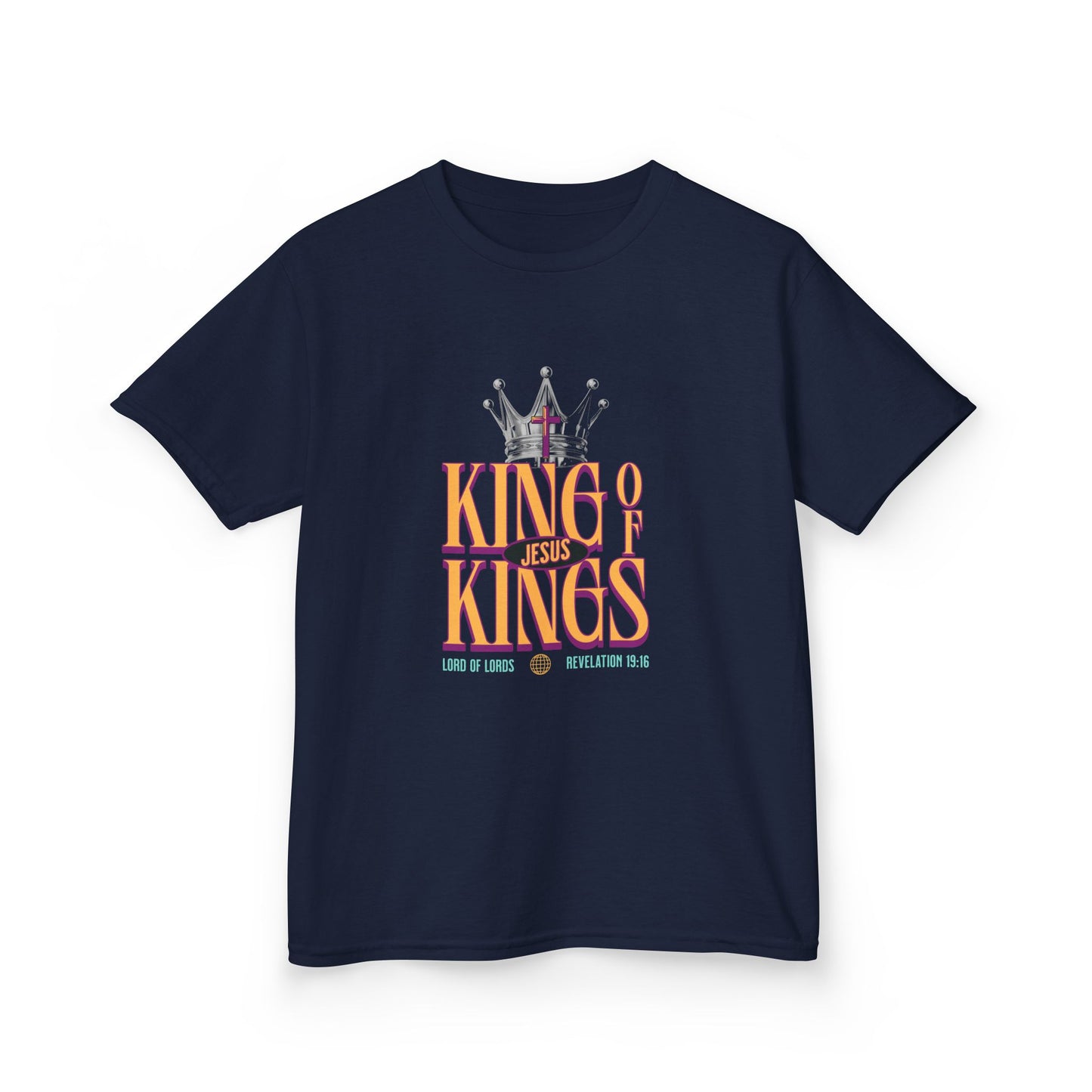 Jesus King of Kings Kids T-Shirt — Faith-Based Christian Tee for Children