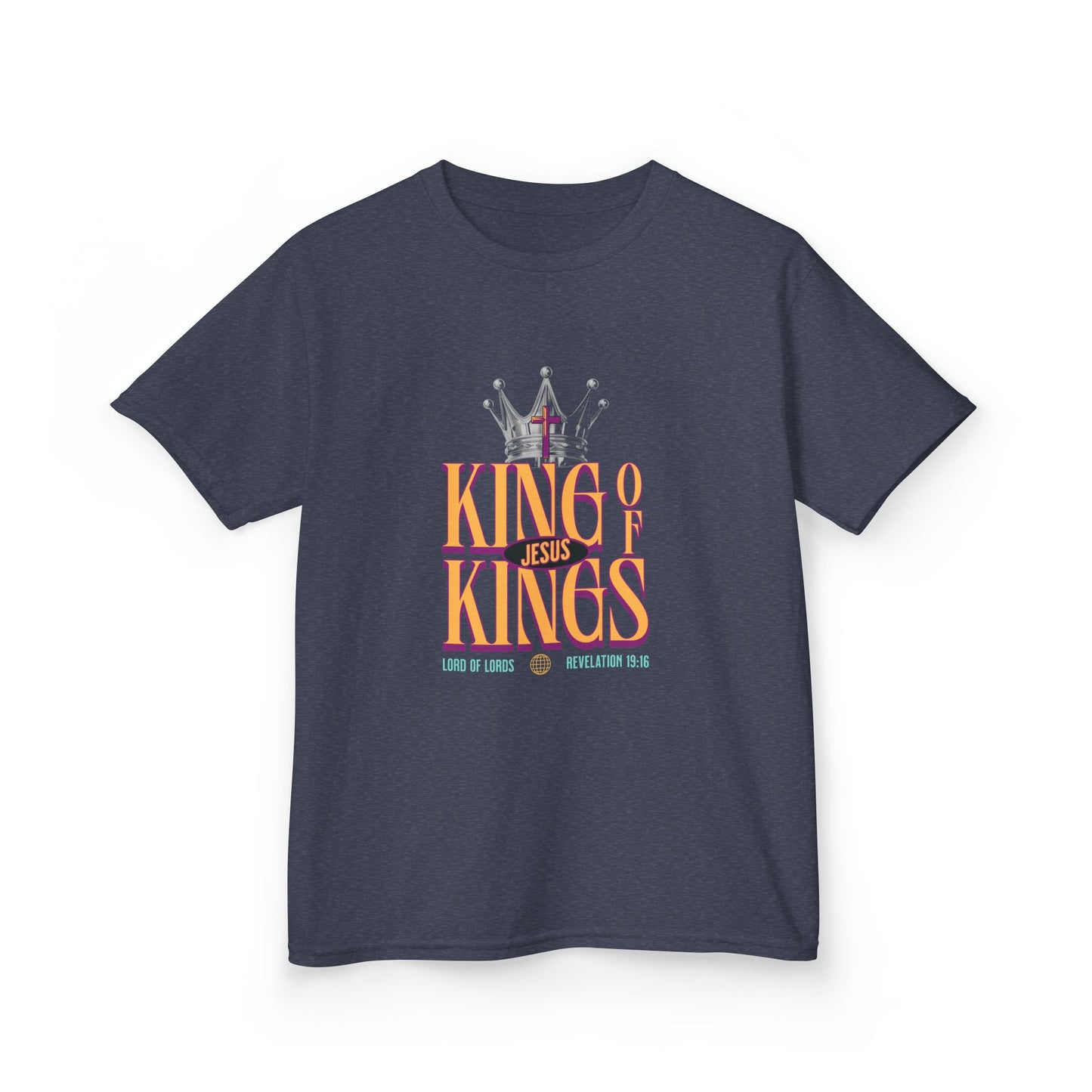 Jesus King of Kings Kids T-Shirt — Faith-Based Christian Tee for Children