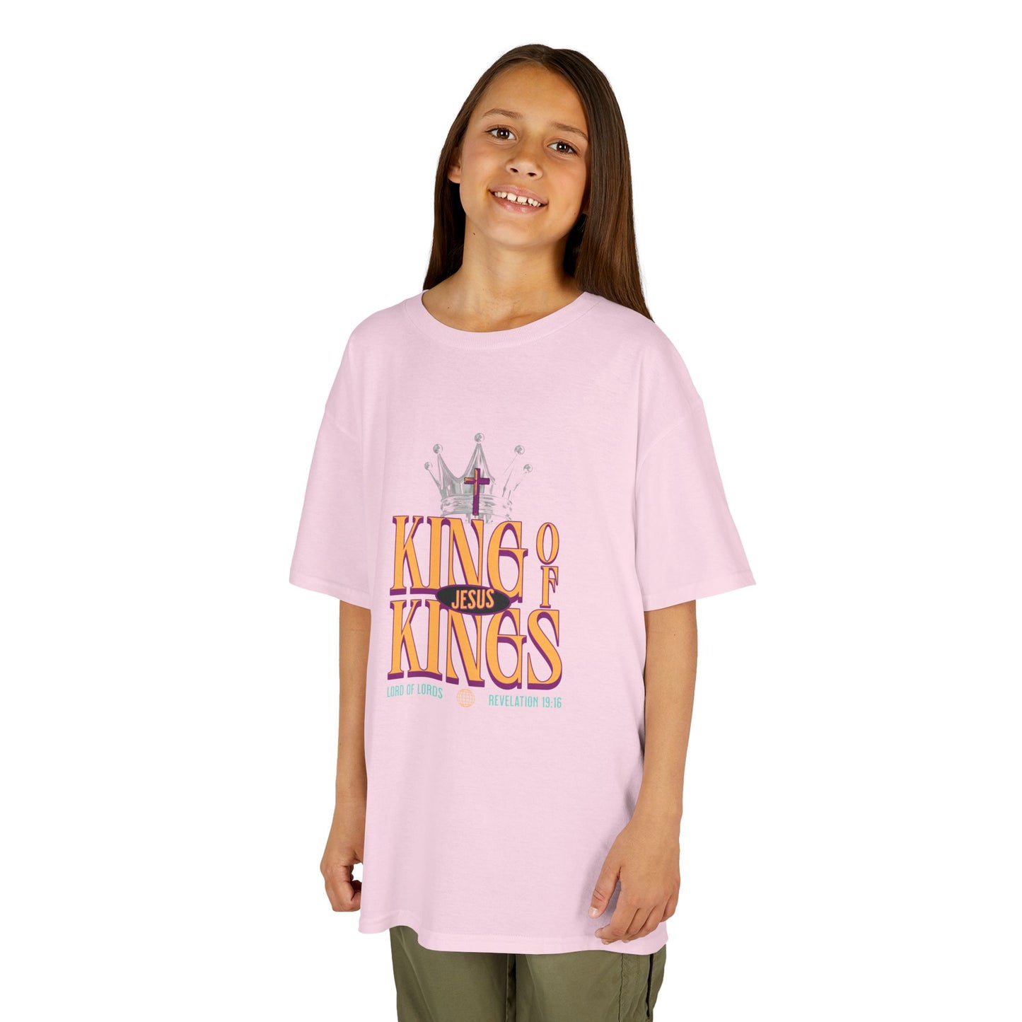 Jesus King of Kings Kids T-Shirt — Faith-Based Christian Tee for Children
