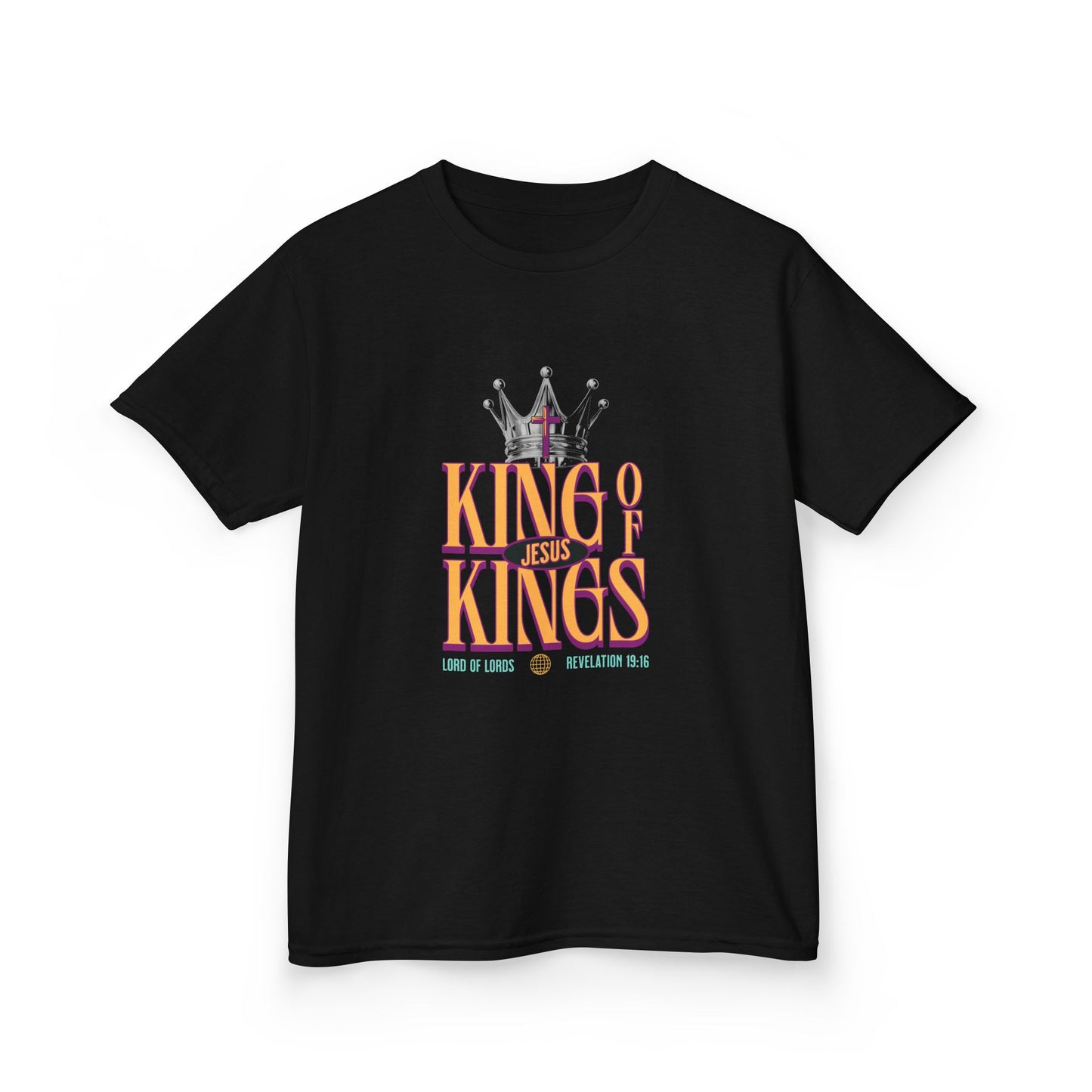 Jesus King of Kings Kids T-Shirt — Faith-Based Christian Tee for Children
