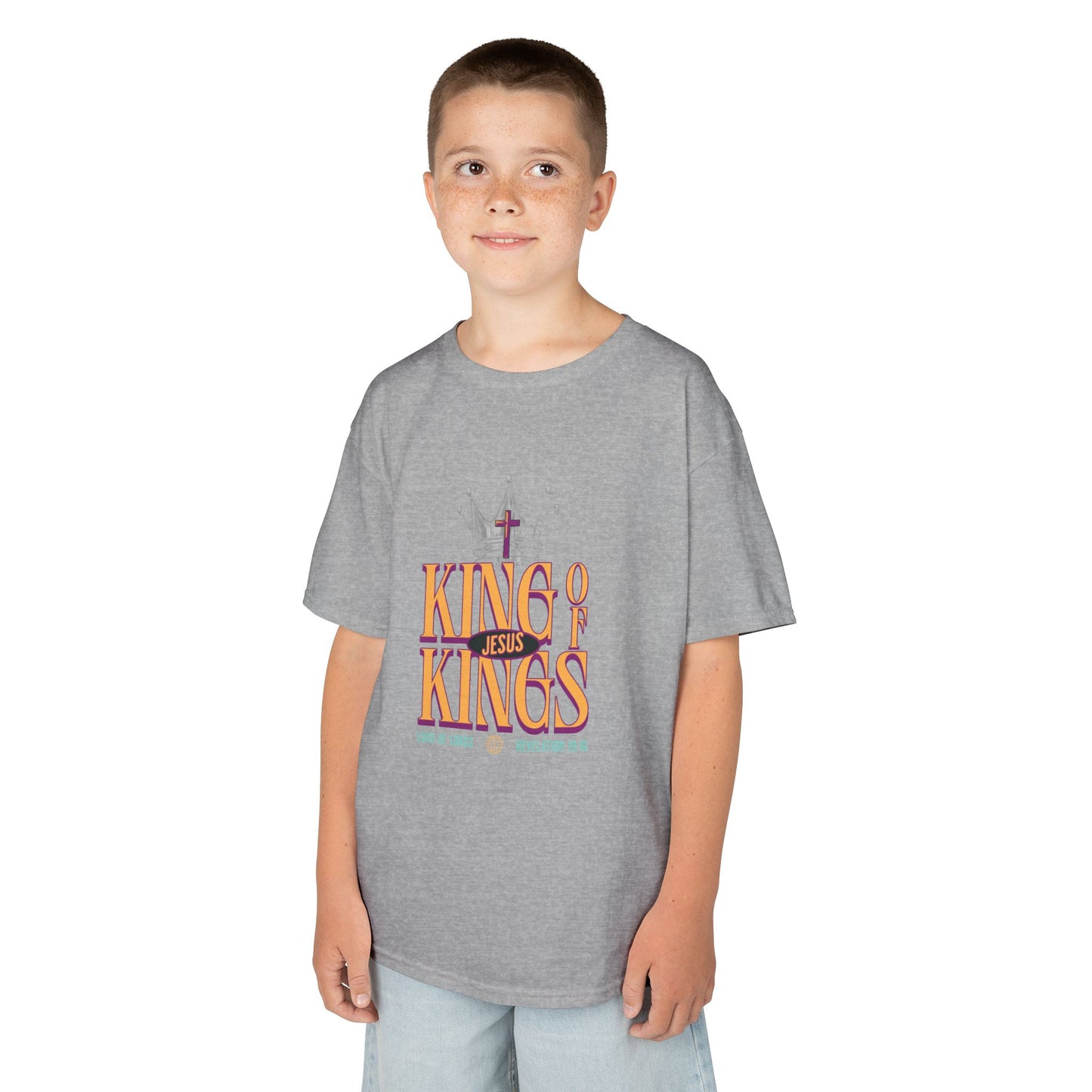 Jesus King of Kings Kids T-Shirt — Faith-Based Christian Tee for Children