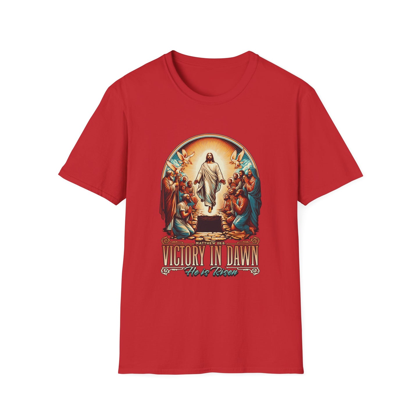 He Is Risen Matthew 28:6 T-Shirt — Easter Christian Faith Tee