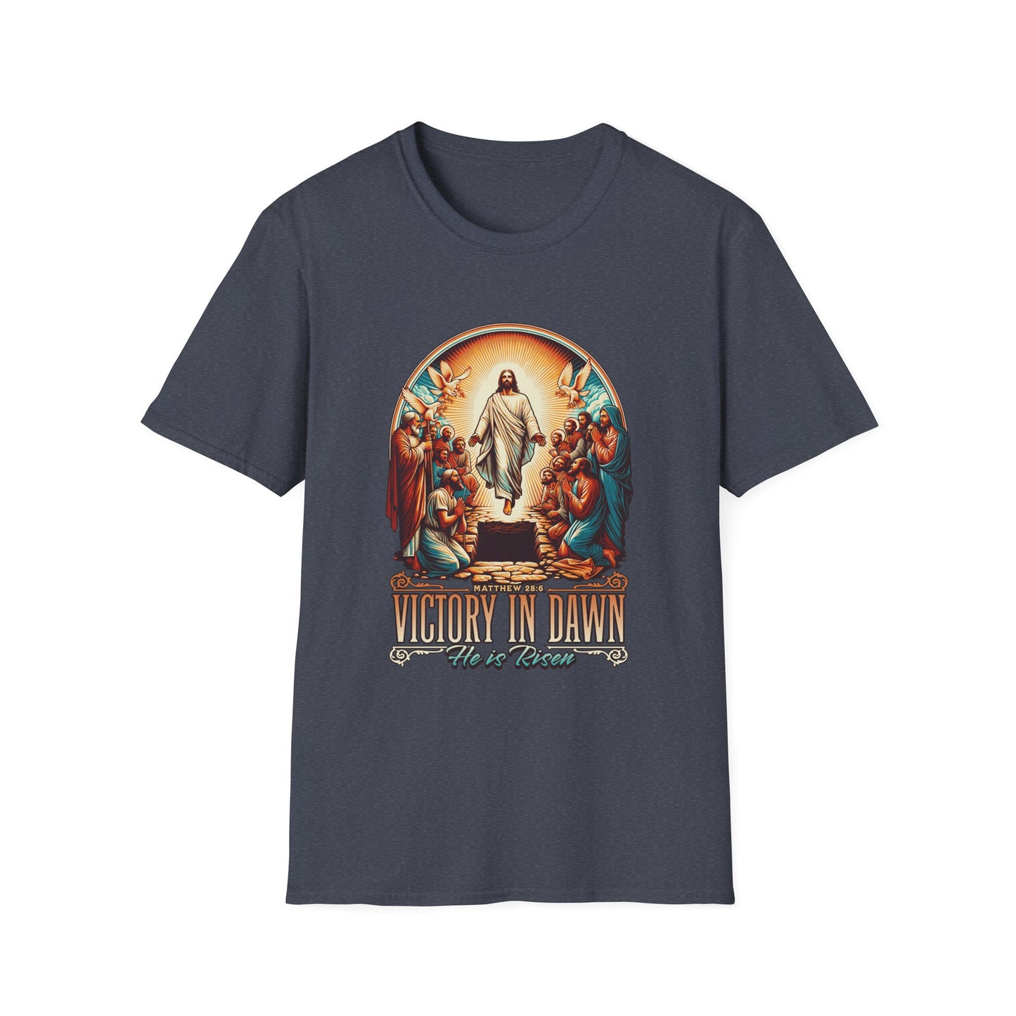 He Is Risen Matthew 28:6 T-Shirt — Easter Christian Faith Tee