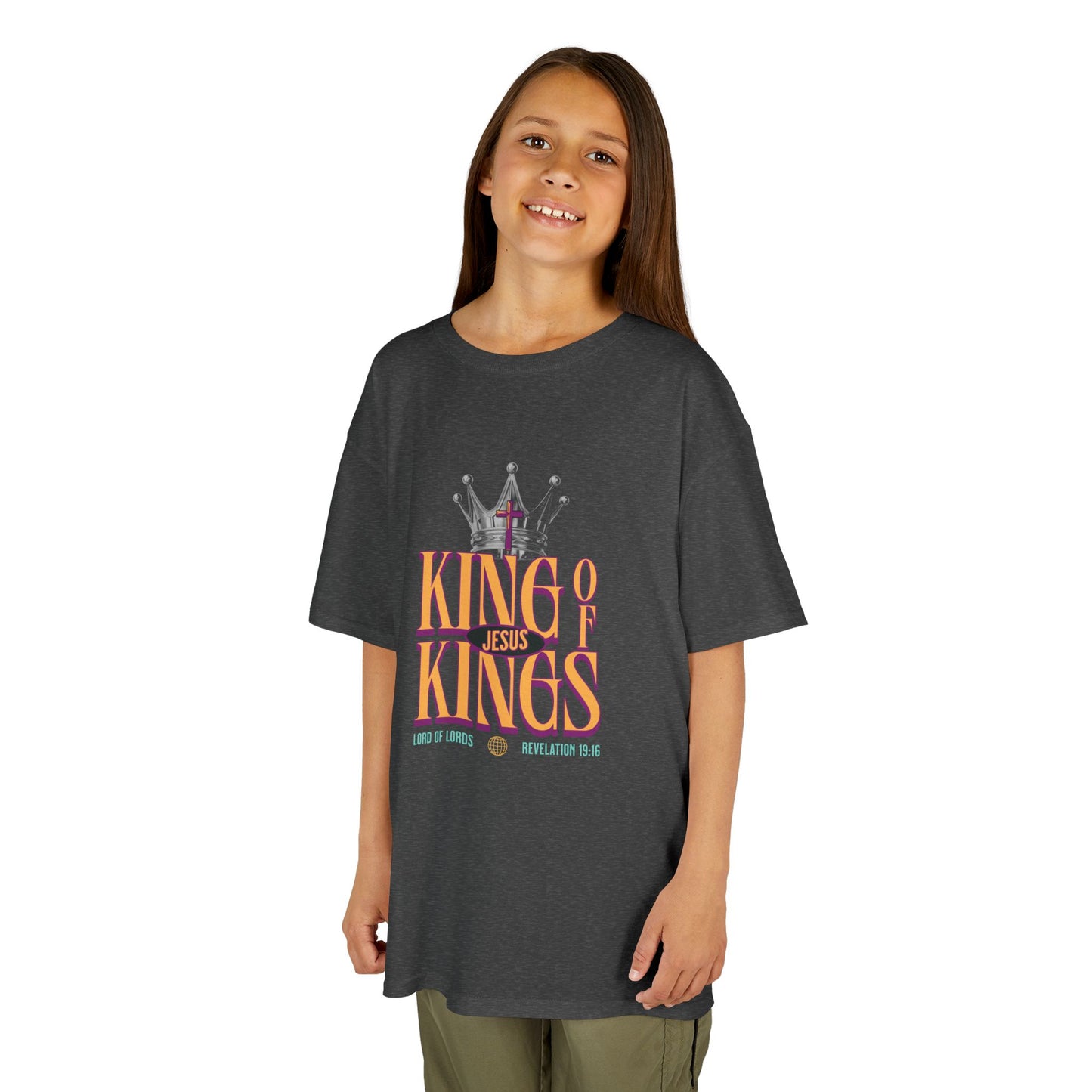 Jesus King of Kings Kids T-Shirt — Faith-Based Christian Tee for Children