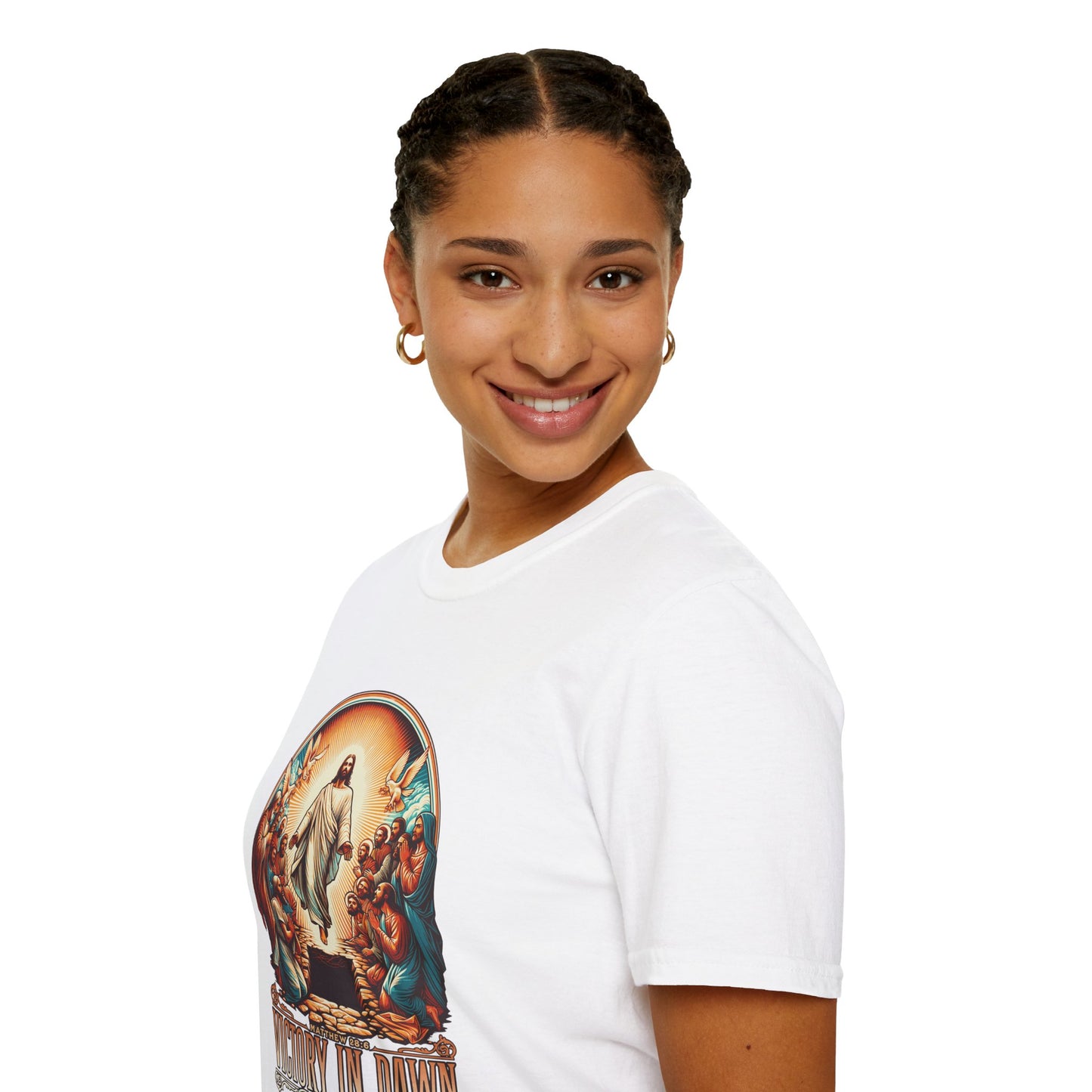 He Is Risen Matthew 28:6 T-Shirt — Easter Christian Faith Tee