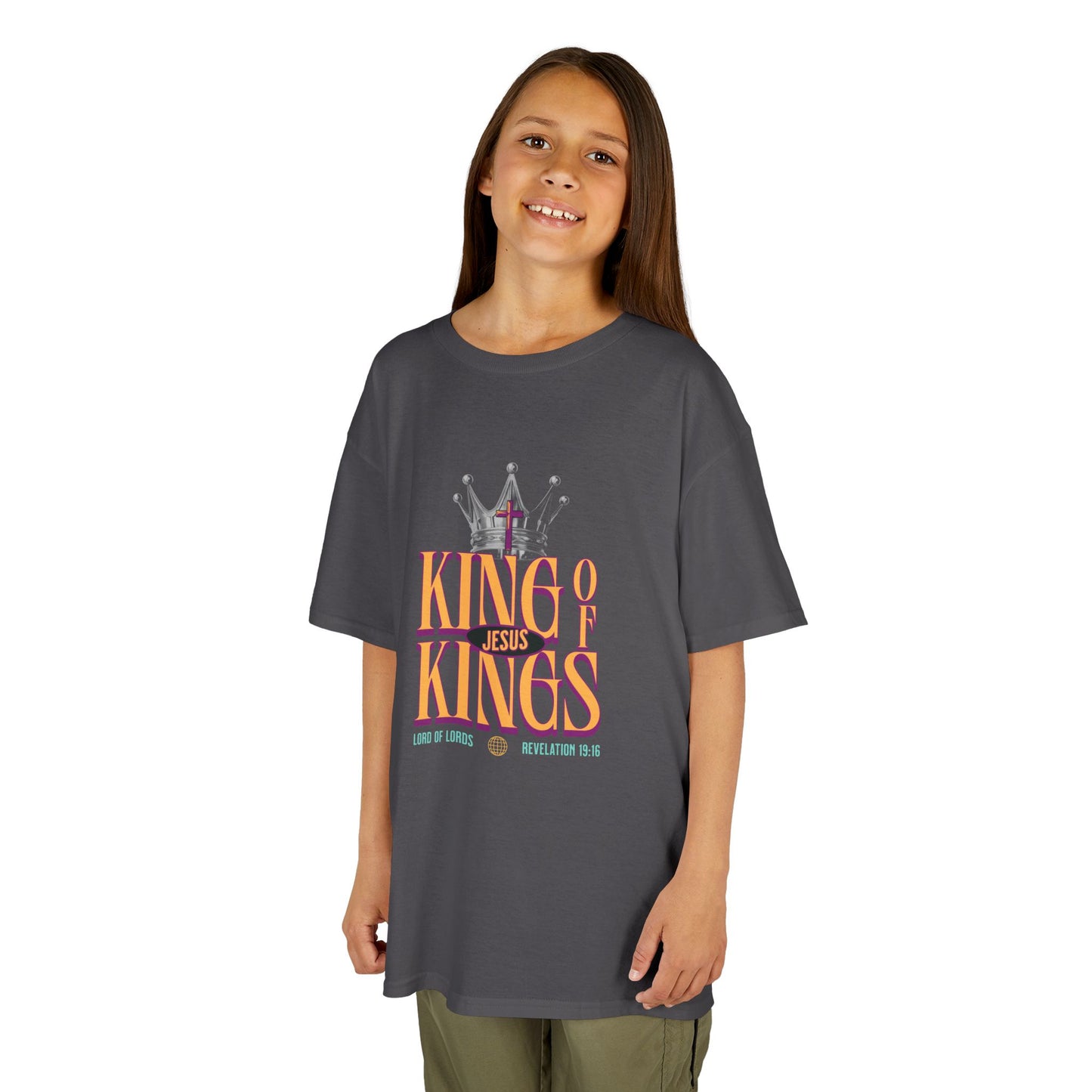 Jesus King of Kings Kids T-Shirt — Faith-Based Christian Tee for Children