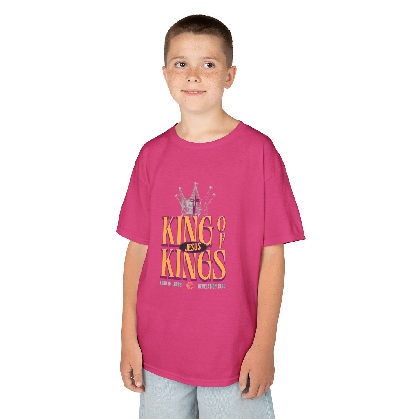 Jesus King of Kings Kids T-Shirt — Faith-Based Christian Tee for Children