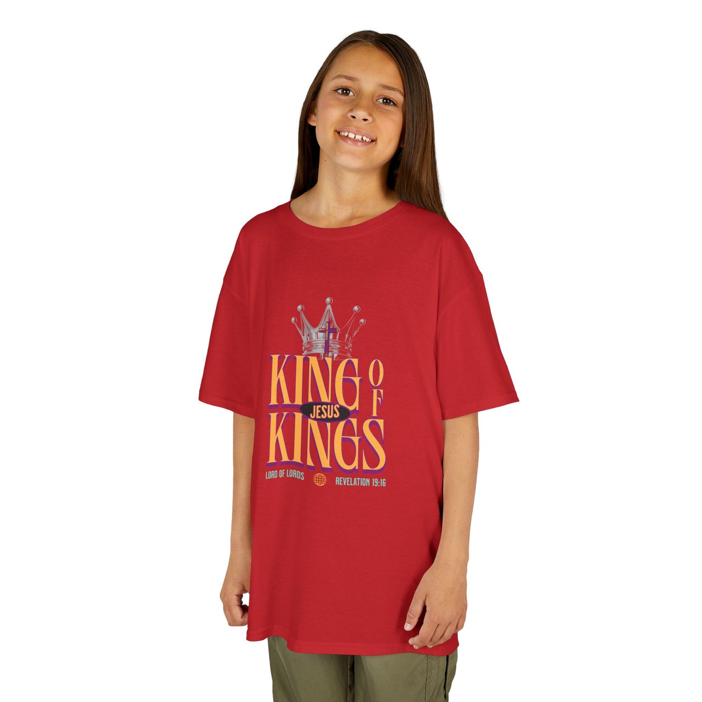 Jesus King of Kings Kids T-Shirt — Faith-Based Christian Tee for Children