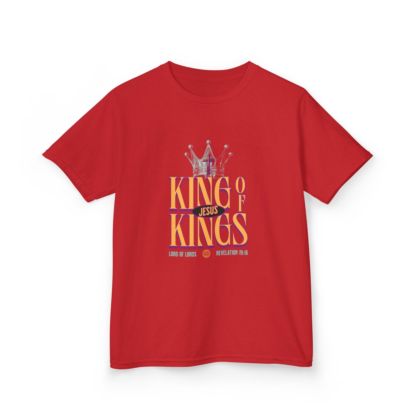 Jesus King of Kings Kids T-Shirt — Faith-Based Christian Tee for Children