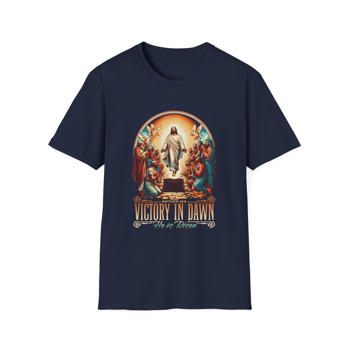 He Is Risen Matthew 28:6 T-Shirt — Easter Christian Faith Tee