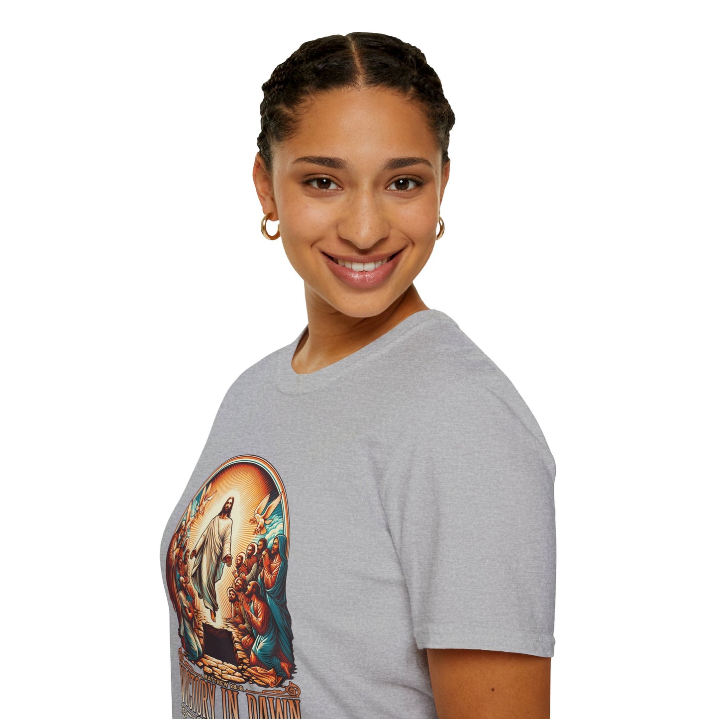 He Is Risen Matthew 28:6 T-Shirt — Easter Christian Faith Tee