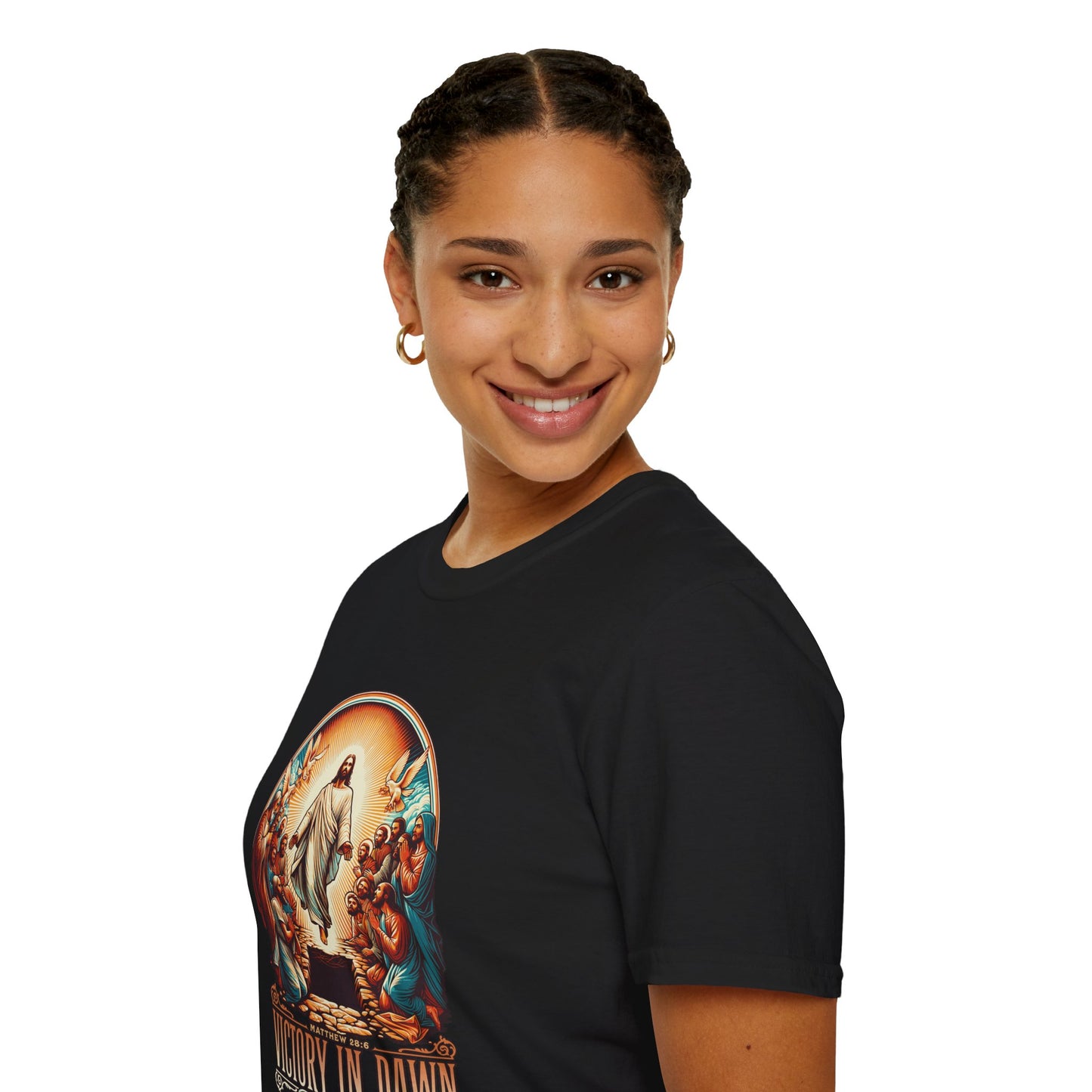 He Is Risen Matthew 28:6 T-Shirt — Easter Christian Faith Tee