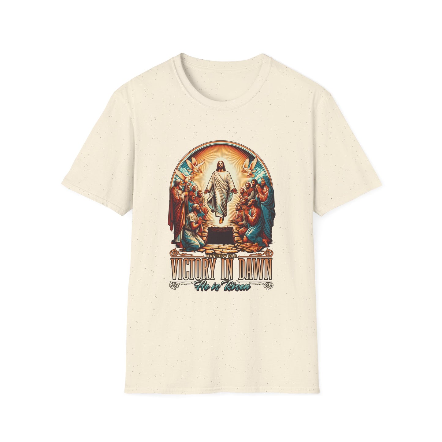 He Is Risen Matthew 28:6 T-Shirt — Easter Christian Faith Tee