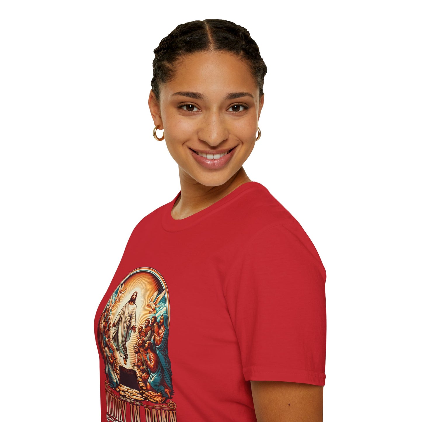 He Is Risen Matthew 28:6 T-Shirt — Easter Christian Faith Tee