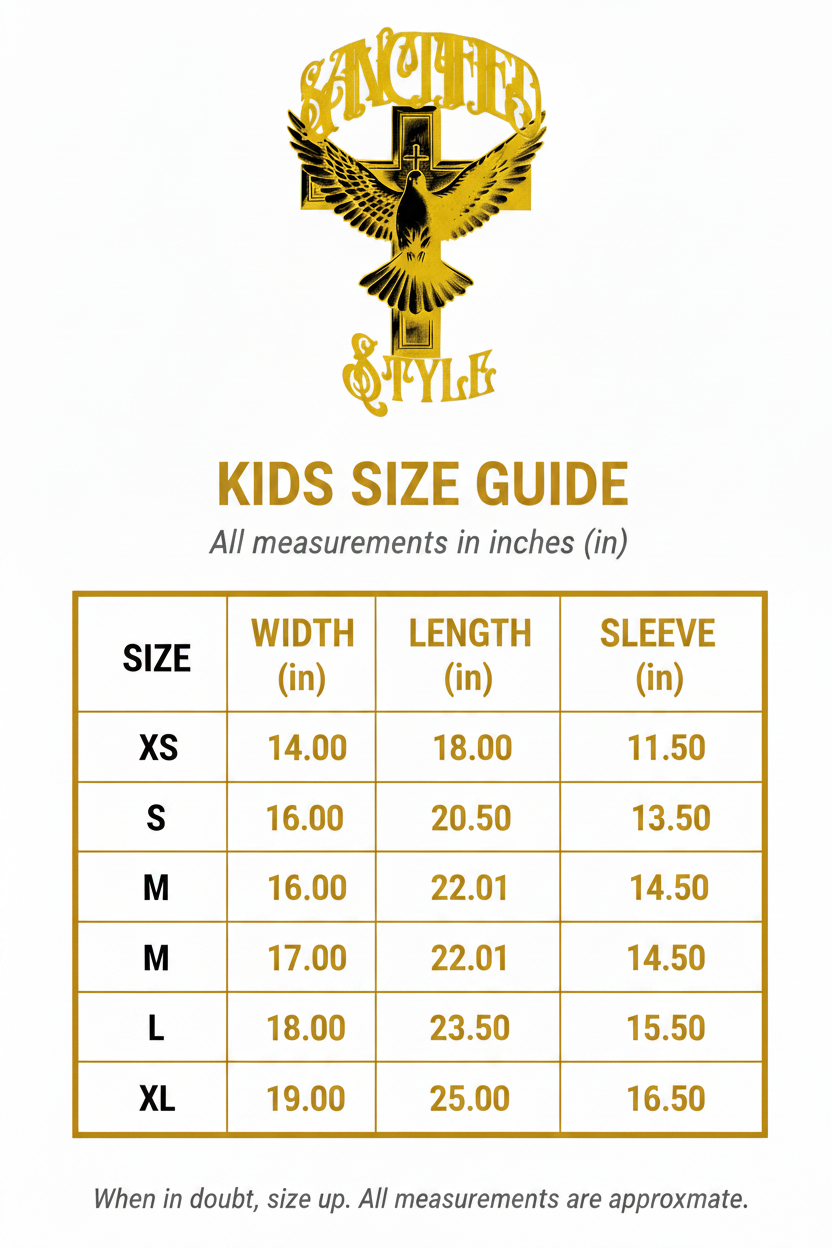 Kids Size Guide